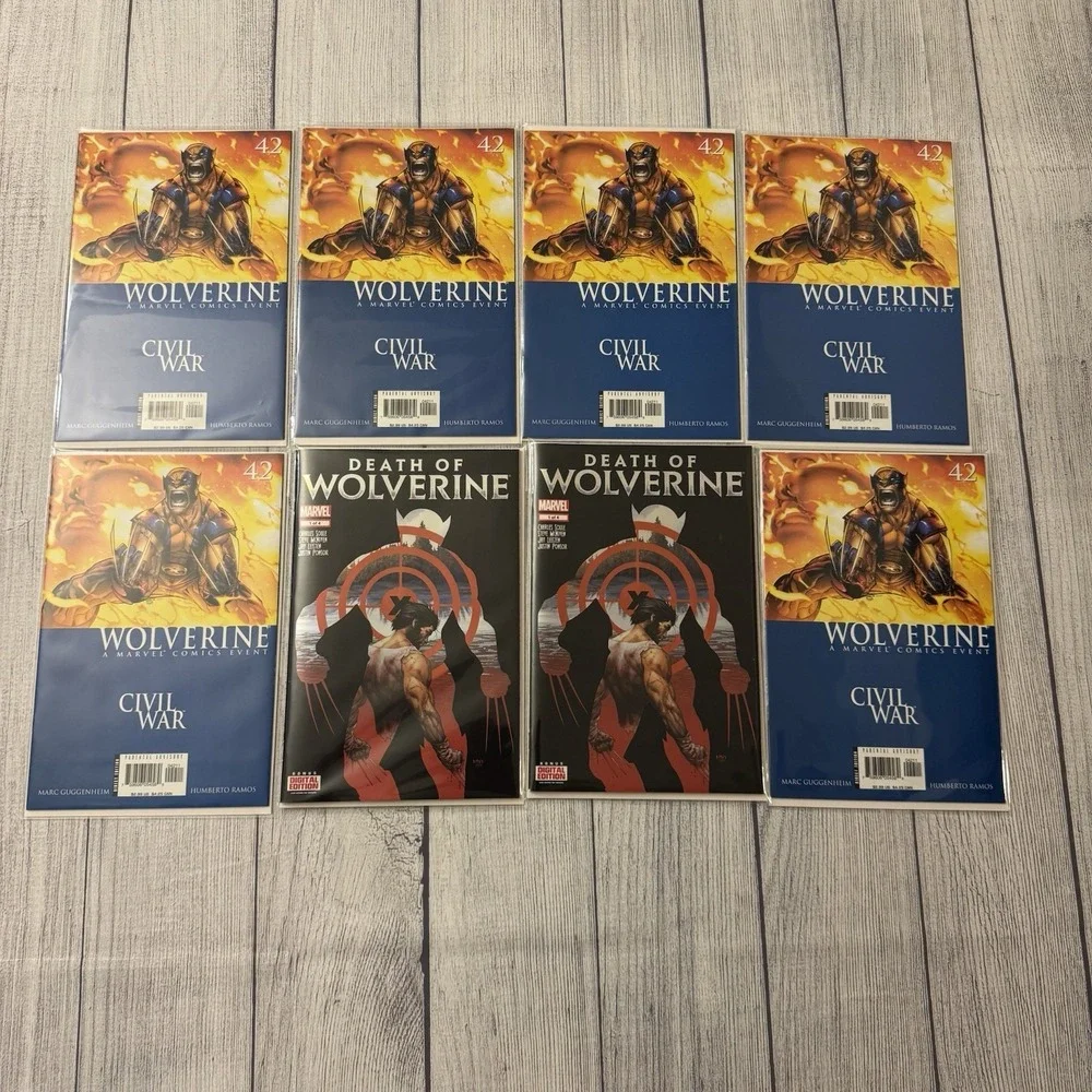 Marvel Wolverine Civil‎ War #42 Lot + Death Of Wolverine #1 Comic Bundle